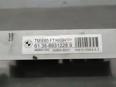 Peça sobressalente para automóvel em segunda mão módulo eletrônico por bmw serie 7 (e65/e66) 735i referências oem iam 613569312289 5wk48001  n1.z2.4.2.5