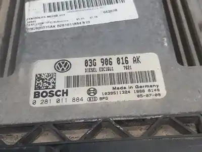 Second-hand car spare part ecu engine control for seat leon (1p1) reference oem iam references 03g906016ak 0281011884 810  n1.z2.4.5.4