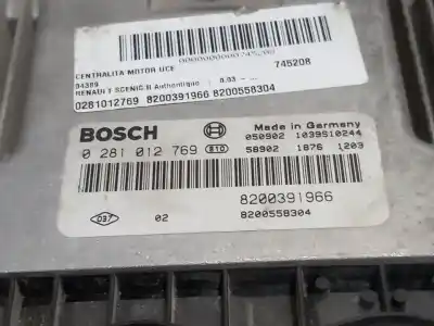 Second-hand car spare part ECU ENGINE CONTROL for RENAULT SCENIC II  OEM IAM references 0281012769 8200391966 8200558304  N1.Z2.4.6.4