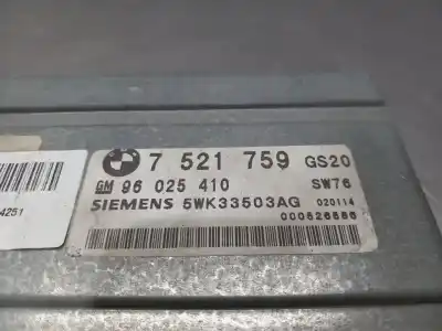 Peça sobressalente para automóvel em segunda mão unidade de controle automática da caixa de câmbio por bmw x5 (e53) 3.0d referências oem iam 7521759 96025410  n1.z2.4.3.2