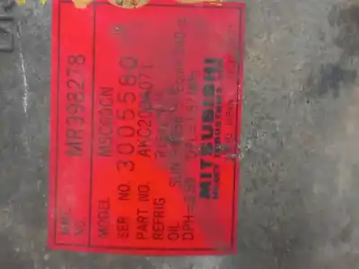 Second-hand car spare part air conditioning compressor for mitsubishi space star (dg0) 1300 glx oem iam references akc200a071  n1.z1.20.14.a