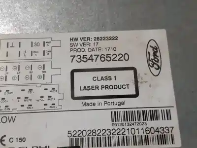 Автозапчастина б/у аудіо система / радіо cd для ford ka (ccu) titanium посилання на oem iam 7354765220  n1.z3.2.3.3