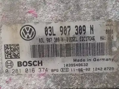 Second-hand car spare part ecu engine control for vw passat b7 (362) 2.0 tdi oem iam references 03l907309 0281016374  n1.z2.4.14.3