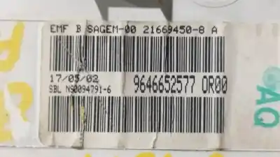 Second-hand car spare part multifunction display for peugeot 307 break / sw (s1) 307 break / sw (s1) (2002 - 2005) oem iam references 9646652577  n1.z2.8.4.3