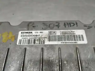 Автозапчасти б/у блок управления двигателем за peugeot 307 break / sw (s1) 307 break / sw (s1) (2002 - 2005) ссылки oem iam 9646449280 5ws40030bt hw9644302380  n1.z2.4.7.4