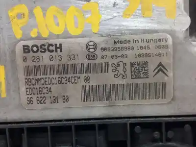 Peça sobressalente para automóvel em segunda mão centralina de motor uce por peugeot 1007 sport referências oem iam 0281013331 9662213180