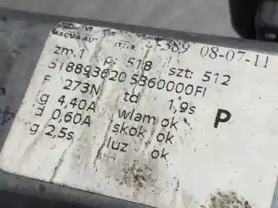 Peça sobressalente para automóvel em segunda mão elevador de vidros dianteiro direito por fiat 500 cabrio (150) lounge 86 cv / 63 kw referências oem iam 518893620