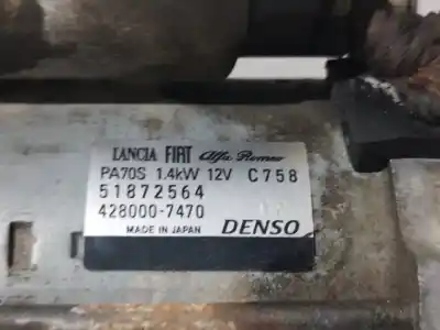 Peça sobressalente para automóvel em segunda mão motor de arranque por fiat 500 cabrio (150) lounge 86 cv / 63 kw referências oem iam 51872564 4280007470