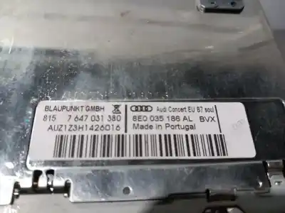 Автозапчастина б/у аудіо система / радіо cd для audi a4 cabrio (8h) 2.0 tdi посилання на oem iam 8e0035186al  n1.z3.2.5.2