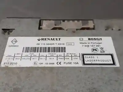 Pezzo di ricambio per auto di seconda mano impianto audio / radio cd per renault fluence expression riferimenti oem iam 7649167391  n1.z3.2.5.3