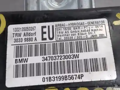 Peça sobressalente para automóvel em segunda mão airbag frontal lado direito por bmw serie 3 berlina (e46) 320d referências oem iam 34703723003w