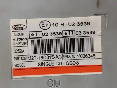 Автозапчасти б/у аудиосистема / радио cd за ford s-max (ca1) titanium (03.2010->) 140 cv / 103 kw ссылки oem iam 6m2t18c815  n1.z3.2.3.3