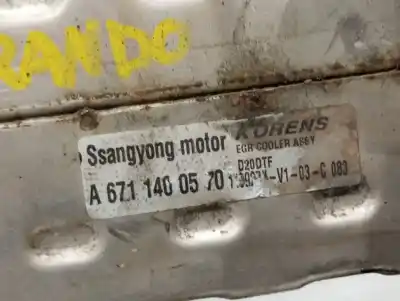 Автозапчастина б/у кулер egr для ssangyong korando limited plus 4x4 посилання на oem iam a6711400507