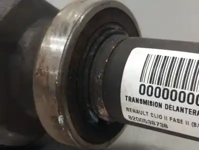 Pezzo di ricambio per auto di seconda mano trasmissione anteriore destra per renault clio ii fase ii (b/cb0) authentique riferimenti oem iam 8200538738  n2.z1.2.2.3