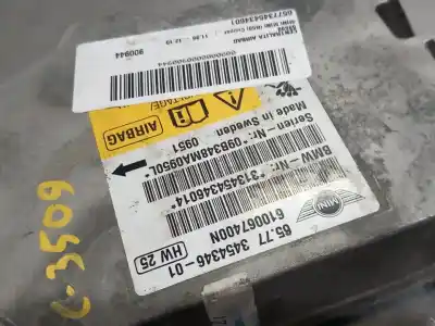 Second-hand car spare part airbag control unit for mini mini (r56) cooper oem iam references 6577345434601 610067400n  n1.z2.4.3.3