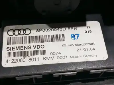 Автозапчастина б/у контроль опалення / кондиціонації для audi a3 (8p) 1.9 tdi ambiente посилання на oem iam 8p0820043d  n1.z2.8.8.3