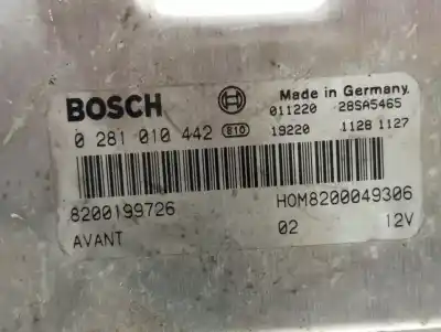 Pezzo di ricambio per auto di seconda mano centralina motore per renault scénic i monospace (ja0/1_, fa0_) 1.9 dti (ja1u) riferimenti oem iam 0281010442 8200199726  n1.z2.5.9.2
