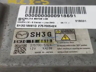 Second-hand car spare part ecu engine control for mazda cx-5 center-line 2wd oem iam references sh3g18881d 2757005424  n1.z2.5.4.0