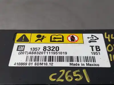 Recambio de automóvil de segunda mano de Centralita Airbag para OPEL INSIGNIA BERLINA Excellence referencias OEM IAM 13578320  N1.Z2.5.8.1