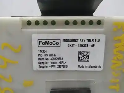 Автозапчастина б/у електронний модуль для ford transit custom kasten 310 l1 trend посилання на oem iam gk2t19h378af 499329883  n2.z1.3.31