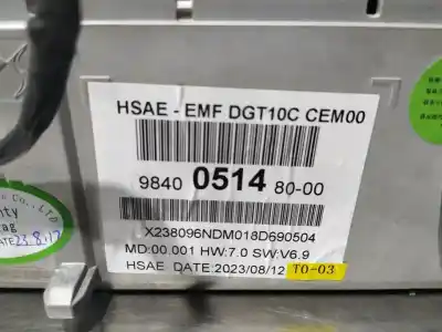 Second-hand car spare part multifunction display for peugeot 3008 active oem iam references 9840051480  n1.z3.2.1.3