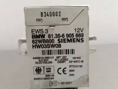 Gebrauchtes Autoersatzteil ELEKTRONISCHES MODUL zum BMW SERIE 3 BERLINA (E46)  OEM-IAM-Referenzen 61356905669 62WB800 HW03SW08  N2.Z1.2.26