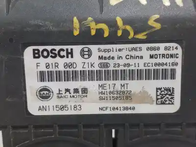 Peça sobressalente para automóvel em segunda mão centralina de motor uce por mg zs comfort 106 cv / 78 kw referências oem iam f01r00dz1k an11505183