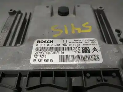 Автозапчастина б/у ебу контролер двигуна для citroen c4 picasso i monospace (ud_) 1.6 hdi посилання на oem iam 9663786980 0281012980 1039s17141 9653958980  n1.z2.4.1.2