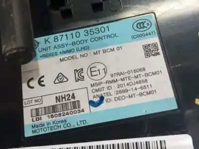 Автозапчастина б/у електронний модуль для ssangyong tivoli crystal 4x2 посилання на oem iam 8711035301 k8711035301n 97rai016068 2014dj4658  n1.z2.5.5.4