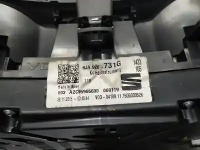 Pezzo di ricambio per auto di seconda mano pannello degli strumenti per seat toledo (kg3) connect riferimenti oem iam 6ja920731g a2c95966600