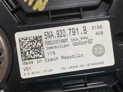 Pezzo di ricambio per auto di seconda mano pannello degli strumenti per vw tiguan (ad1, ax1) 1.4 tsi riferimenti oem iam 5na920791b a2c96086700 a2c1236920001 2016dj1984  n1.z3.2.3.4
