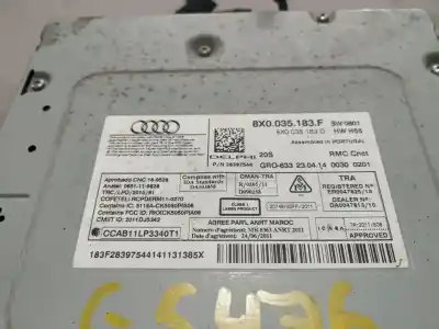 Second-hand car spare part audio system / radio cd for audi a1 (8x) ambition oem iam references 8x0035183f gro633  n1.z3 2.4.3