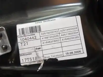Автозапчастина б/у РЕГУЛЯТОР ВІКНА ПЕРЕДНІЙ ЛІВИЙ для MERCEDES-BENZ CLASE R (W251)  Посилання на OEM IAM   N1.Z2.17.3.3