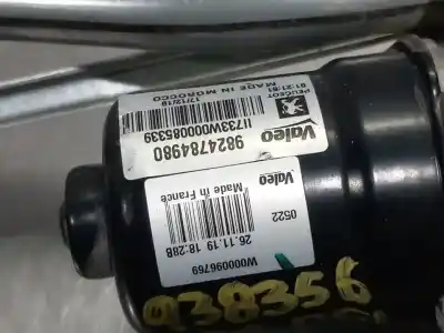 Second-hand car spare part FRONT WINDSHIELD WIPER MOTOR for OPEL CORSA F  OEM IAM references 9824784980  N1.Z2.7.4.1