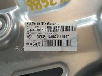 Peça sobressalente para automóvel em segunda mão elevador de vidros traseiro esquerdo por kia sportage emotion 4x2 referências oem iam 834703u020