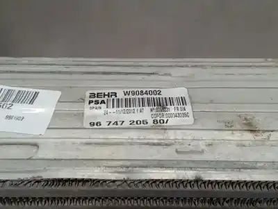 Автозапчастина б/у інтеркулер для citroen ds5 sport посилання на oem iam w9084002 9674720580  n2.z1.39.2.2 Автозапчастина б/у інтеркулер для citroen ds5 sport посилання на oem iam w9084002 9674720580  n2.z1.39.2.2