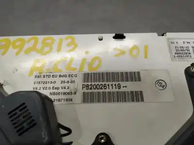Pezzo di ricambio per auto di seconda mano pannello degli strumenti per renault clio ii fase ii (b/cb0) pack authentique 58 cv / 43 kw riferimenti oem iam p8200261119  n1.z2.1.2.2
