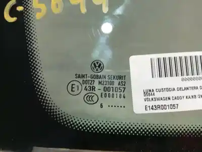 Second-hand car spare part right front triangle quarter glass for volkswagen caddy ka/kb (2k) furg. 69 cv / 51 kw oem iam references e143r001057  n2.z1.12.4.b