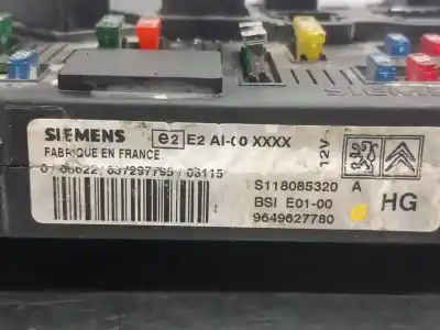 Pezzo di ricambio per auto di seconda mano scatola relè/fusibili per citroen berlingo 1.9 d multispace riferimenti oem iam 9649627780 s118085320a  n1.z2.9.4.4