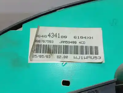 Pezzo di ricambio per auto di seconda mano pannello degli strumenti per citroen berlingo 1.9 d multispace riferimenti oem iam 9646434180  n1.z2.1.9.3
