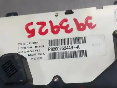 Second-hand car spare part dashboard for renault trafic combi (ab 4.01) passenger authentique combi corto oem iam references p8200252449a  n1.z2.1.1.4