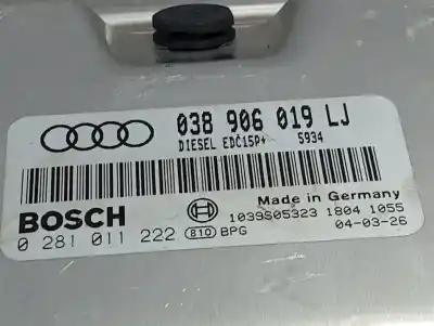 Автозапчастина б/у ебу контролер двигуна для audi a4 b6 (8e2) 1.9 tdi посилання на oem iam 038906019lj 0281011222  n1.z2.4.7.4