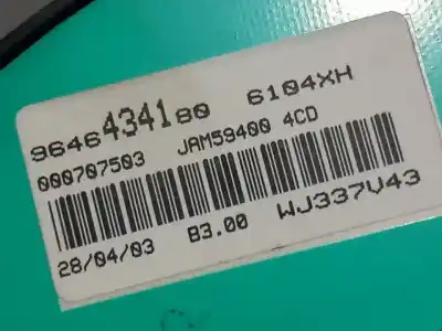 İkinci el araba yedek parçası enstrüman paneli için citroen berlingo 1.9 d multispace oem iam referansları 9646434180  n1.z2.1.9.2
