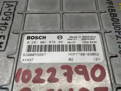 Автозапчастина б/у ебу контролер двигуна для RENAULT CLIO II FASE I (B/CBO) 1.9 D 64 CV / 47 KW Посилання на OEM IAM 0281001878 8200059887 7700109062  N1.Z2.4.5.2