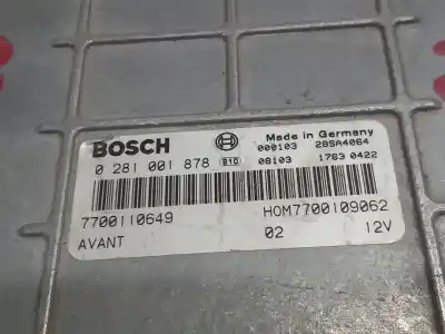Автозапчастина б/у ебу контролер двигуна для renault kangoo (f/kc0) authentique посилання на oem iam 0281001878 7700110649 7700109062  n1.z2.4.5.2