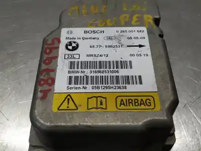 Peça sobressalente para automóvel em segunda mão Centralina De Airbag por BMW MINI (R56) 1.6 Diesel CAT 90 CV / 66 KW Referências OEM IAM 65776962531 0285001682 6962531  N1.Z2.4.3.3