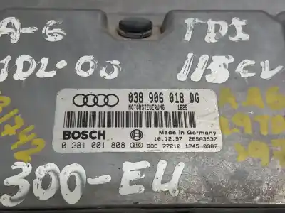 Peça sobressalente para automóvel em segunda mão Centralina De Motor Uce por AUDI A6 BERLINA (4B2) 1.9 TDI [1.9 Ltr. - 81 kW TDI] Referências OEM IAM 038906018DG 0281001808  N1.Z2.4.5.4