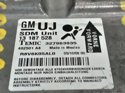 Peça sobressalente para automóvel em segunda mão centralina de airbag por opel corsa d cmon referências oem iam 13187528  n1.z2.4.7.3