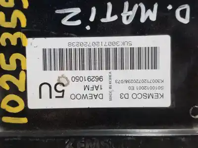Peça sobressalente para automóvel em segunda mão centralina de motor uce por daewoo matiz cd referências oem iam 96291050 s010012001e0  n1.z2.4.9.3