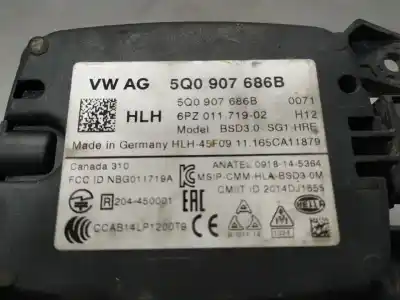 Second-hand car spare part electronic module for seat ateca (kh7) style oem iam references 5q0907686b  n1.z1.15.20